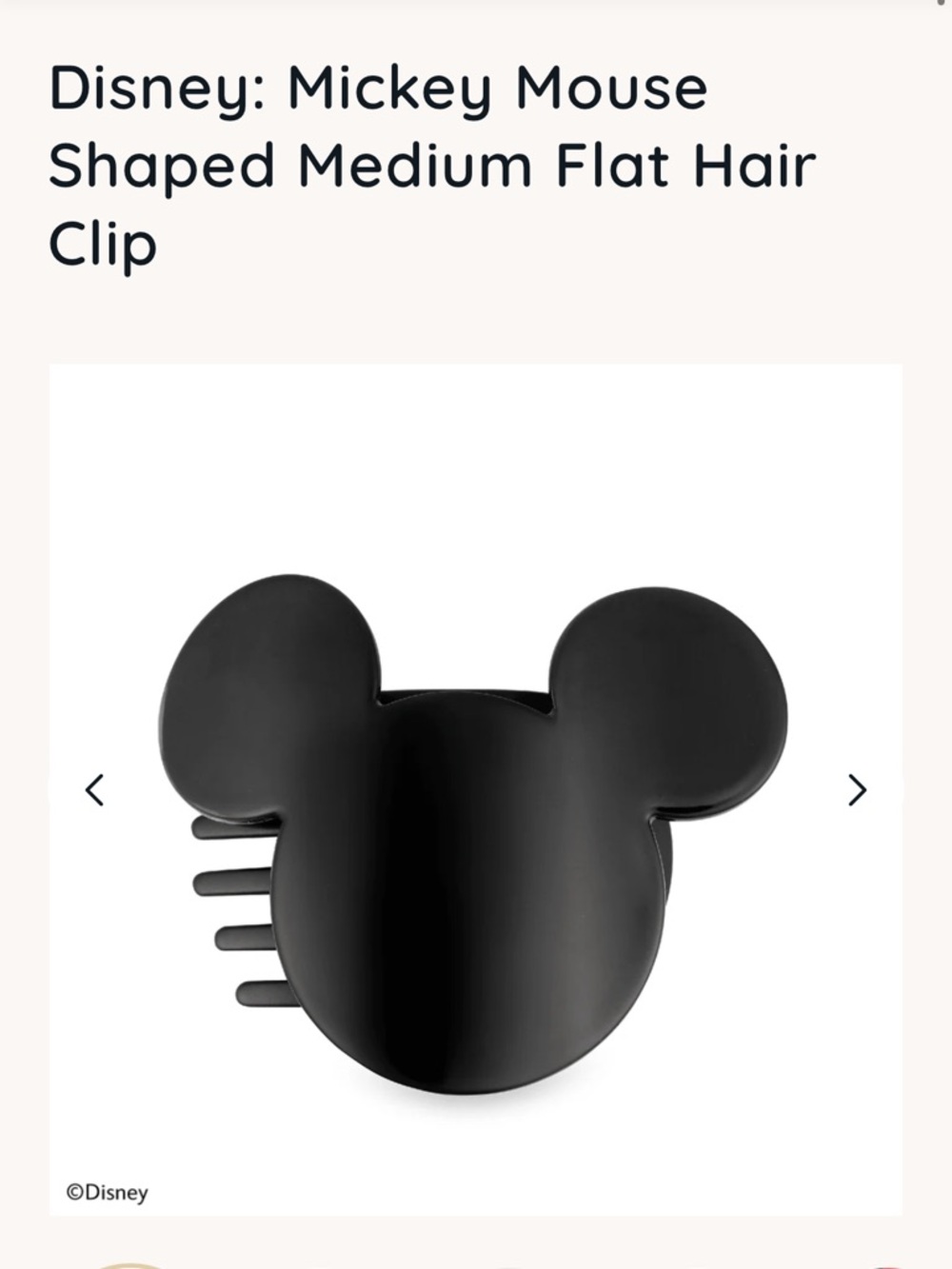 Teleties x Disney Black Mickey Mouse Silhouette Hair Clip